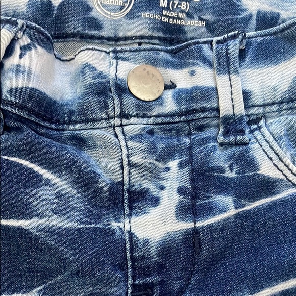 Wonder Nation Blue and White Tie-Dye Kids Jegging Jeans - Picture 3 of 7